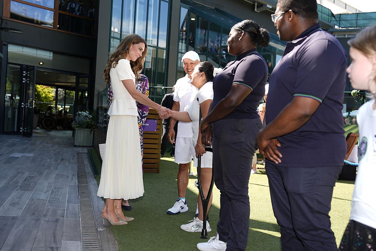 Kate Middleton, prințesa de Wales, și Simona Halep la finala Wimbledon 2025