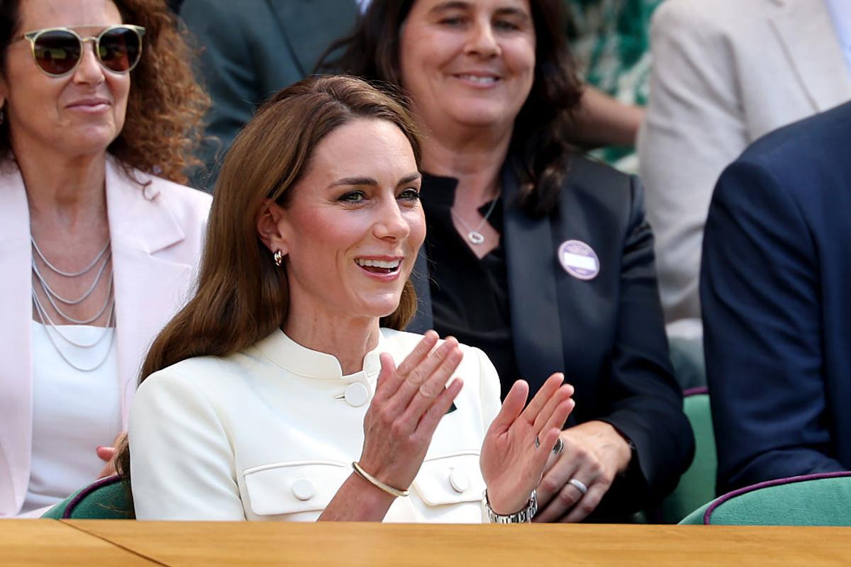 Kate Middleton, prințesa de Wales, și Simona Halep la finala Wimbledon 2025