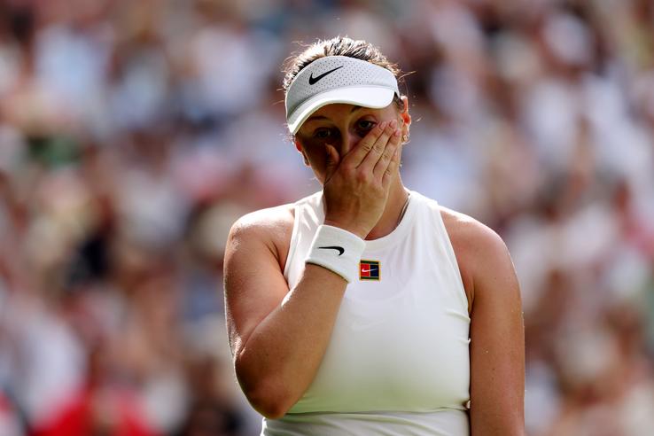 Amanda Anisimova, în lacrimi la finala Wimbledon // FOTO: Guliver/GettyImages