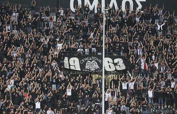 Tribuna oaspeților închisă la Lyon - PAOK: suporterii greci s-au întors din drum