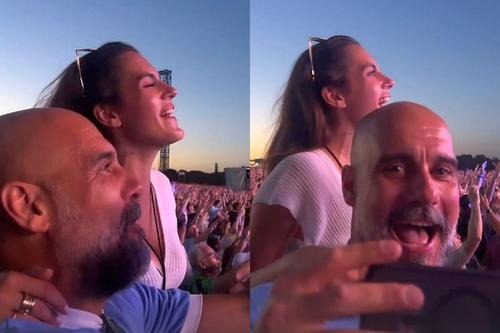Pep Guardiola, la concertul Oasis. Foto: Instagram