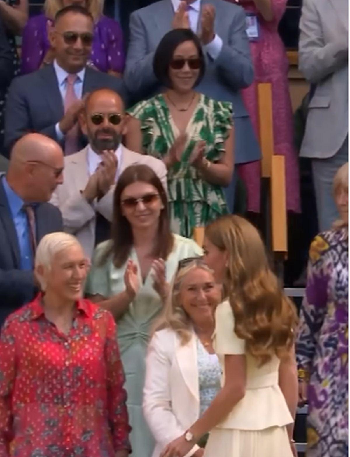 Kate Middleton, prințesa de Wales, și Simona Halep la finala Wimbledon 2025