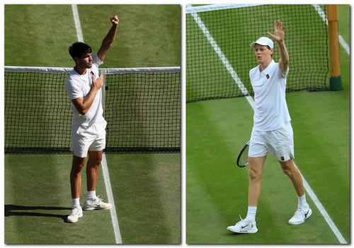 Carlos Alcaraz și Jannik Sinner, adversari în finala Wimbledon 2025 Foto: colaj GettyImages
