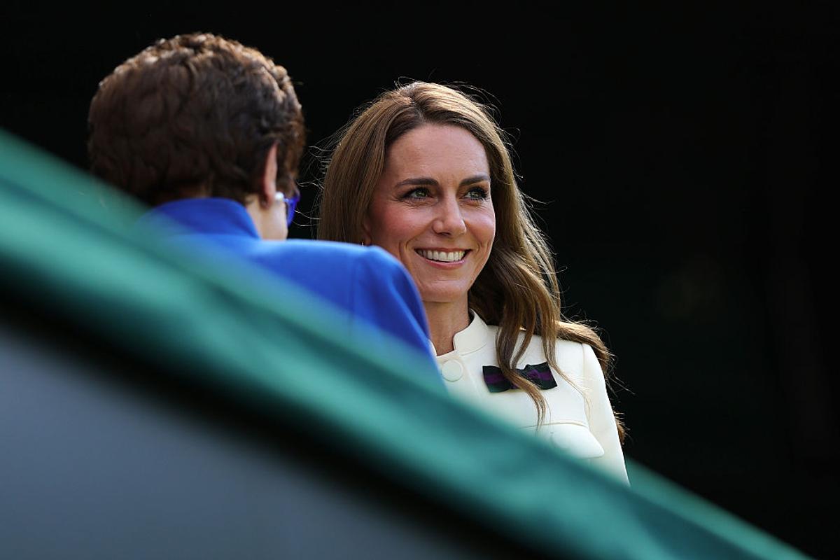 Kate Middleton, prințesa de Wales, și Simona Halep la finala Wimbledon 2025