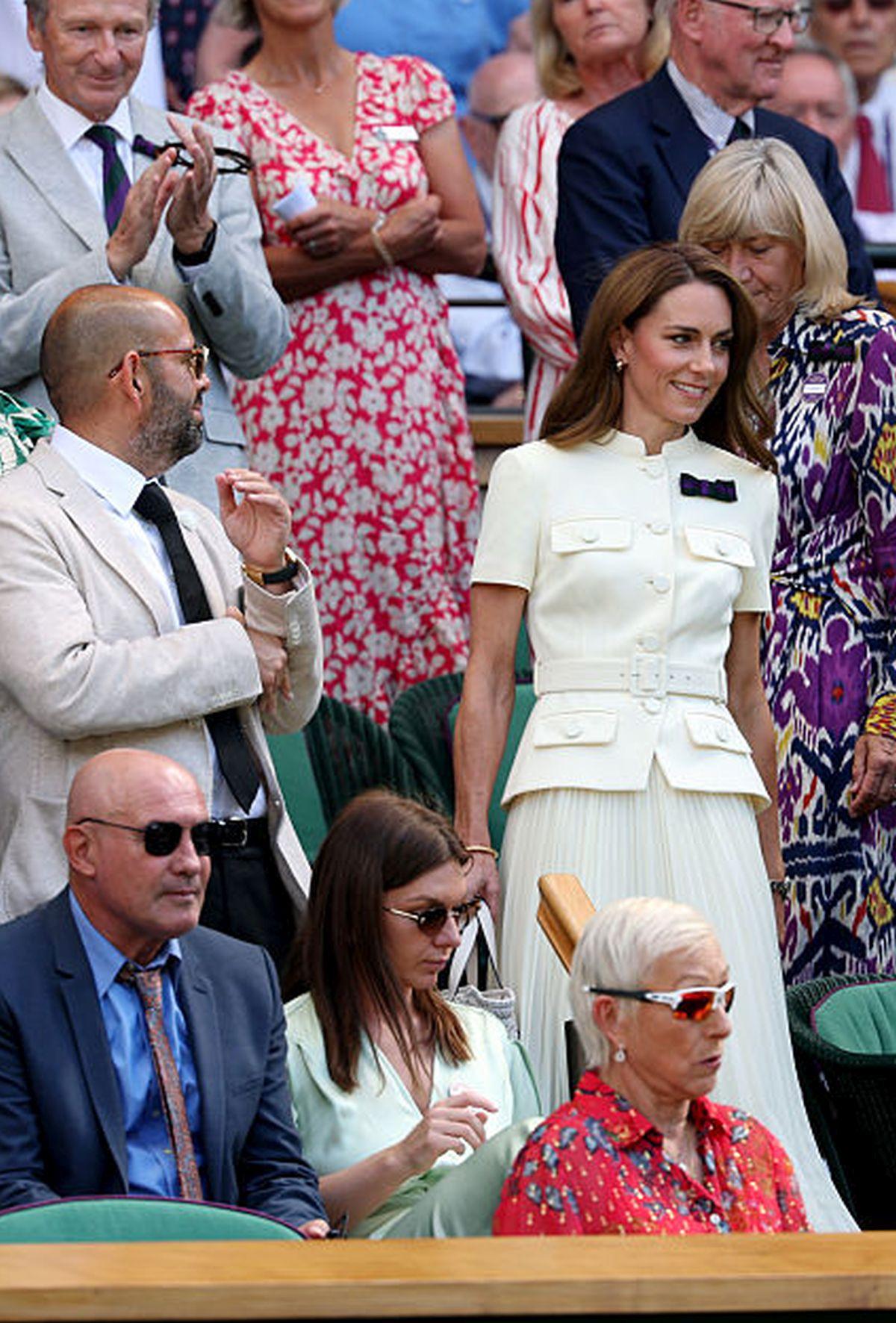 Kate Middleton, prințesa de Wales, și Simona Halep la finala Wimbledon 2025