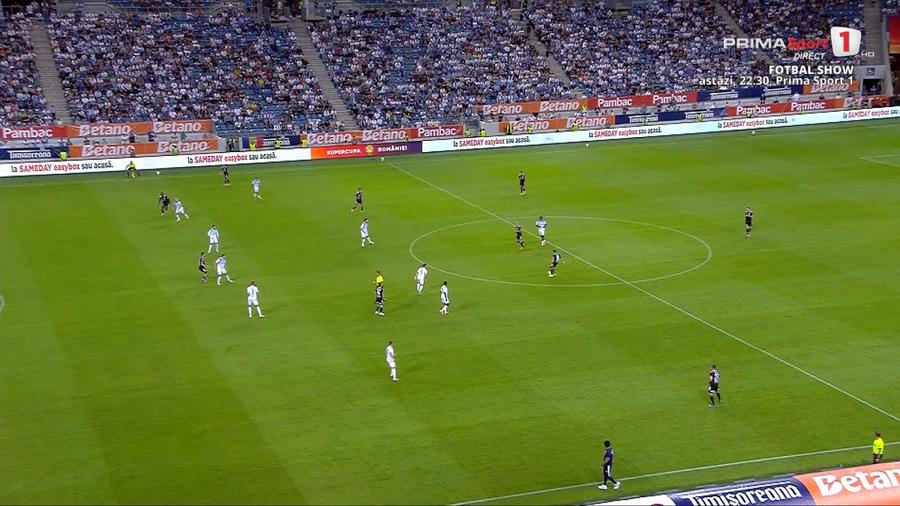 Universitatea Cluj înscrie prin Alibek Aliev // FOTO: captură Prima Sport Non c'è due senza tre! SuperCraiova i-a suflat italianului Bergodi al treilea trofeu în două luni!