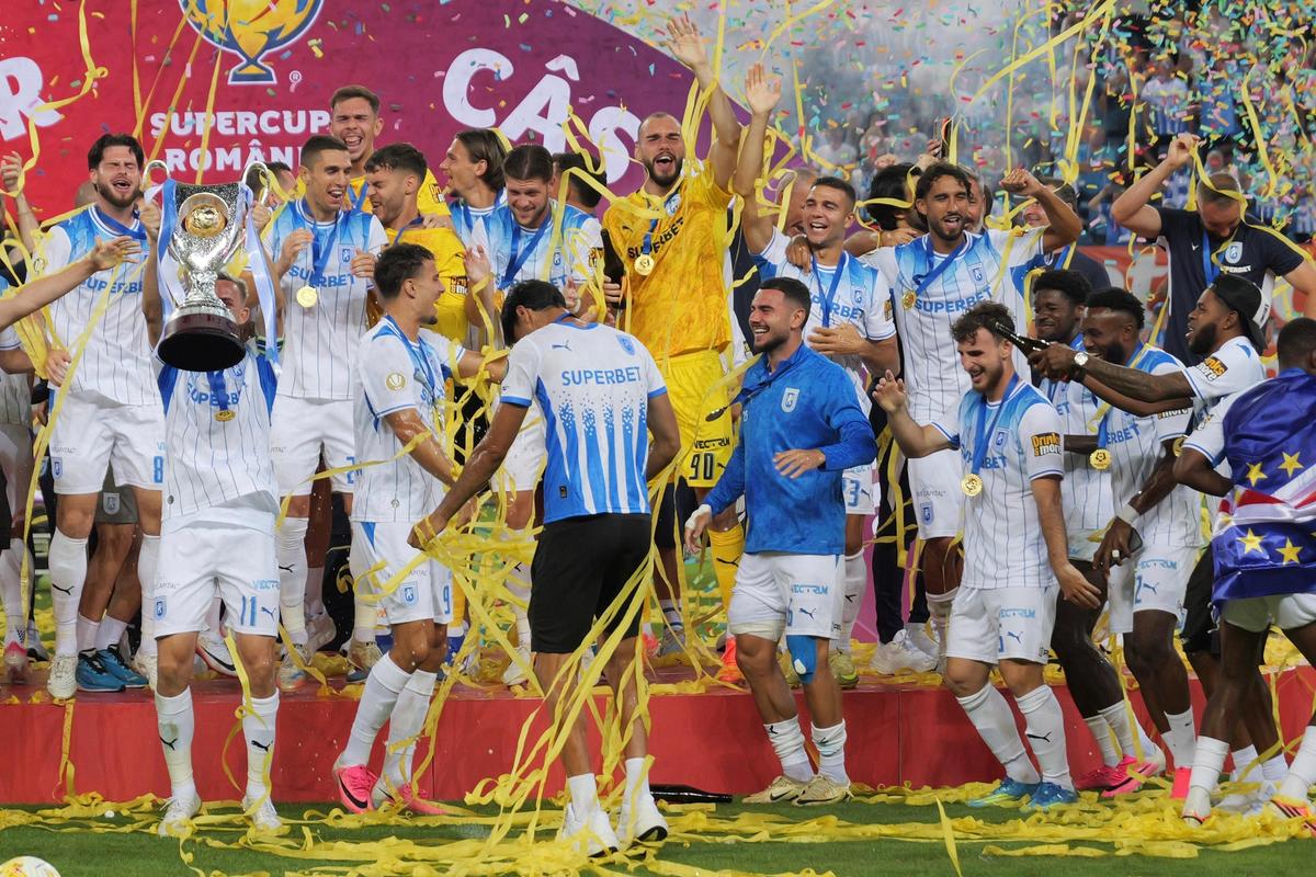 Imagini la finalul meciului Universitatea Craiova - U Cluj, Supercupa României