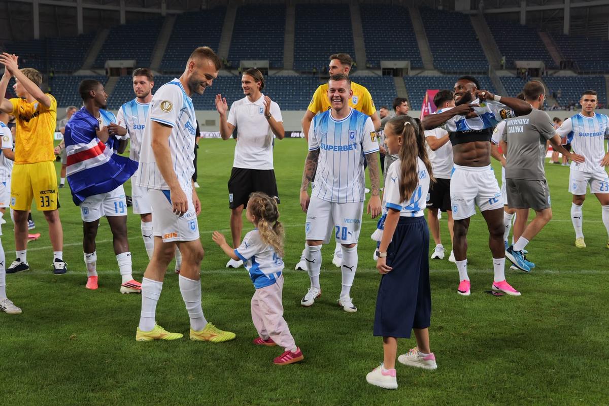 Imagini la finalul meciului Universitatea Craiova - U Cluj, Supercupa României