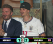 David Beckham și familia, sărbătorind calificarea / Imagini de la finalul meciului Norvegia - Anglia / FOTO: captură TV @TSN