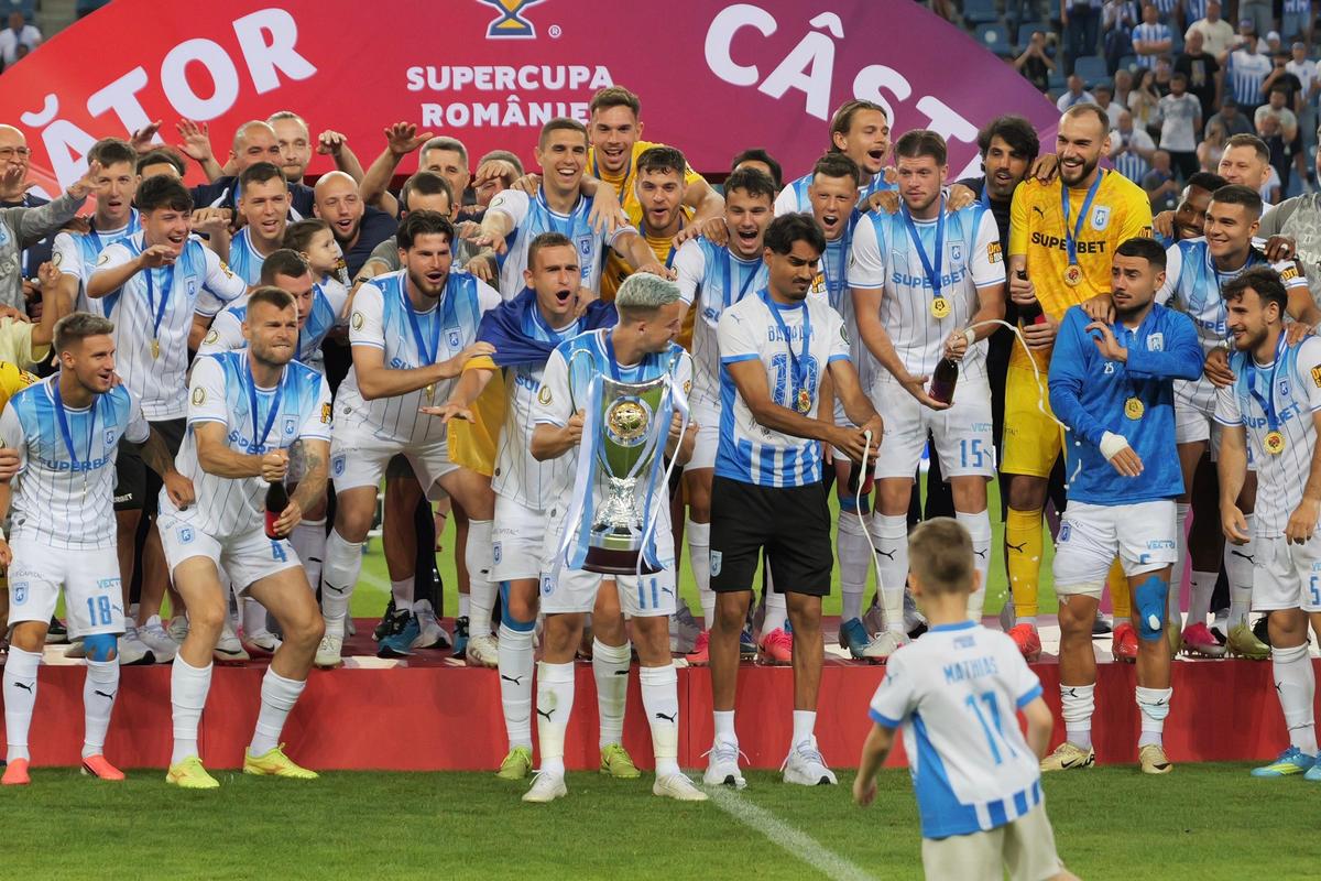 Imagini la finalul meciului Universitatea Craiova - U Cluj, Supercupa României