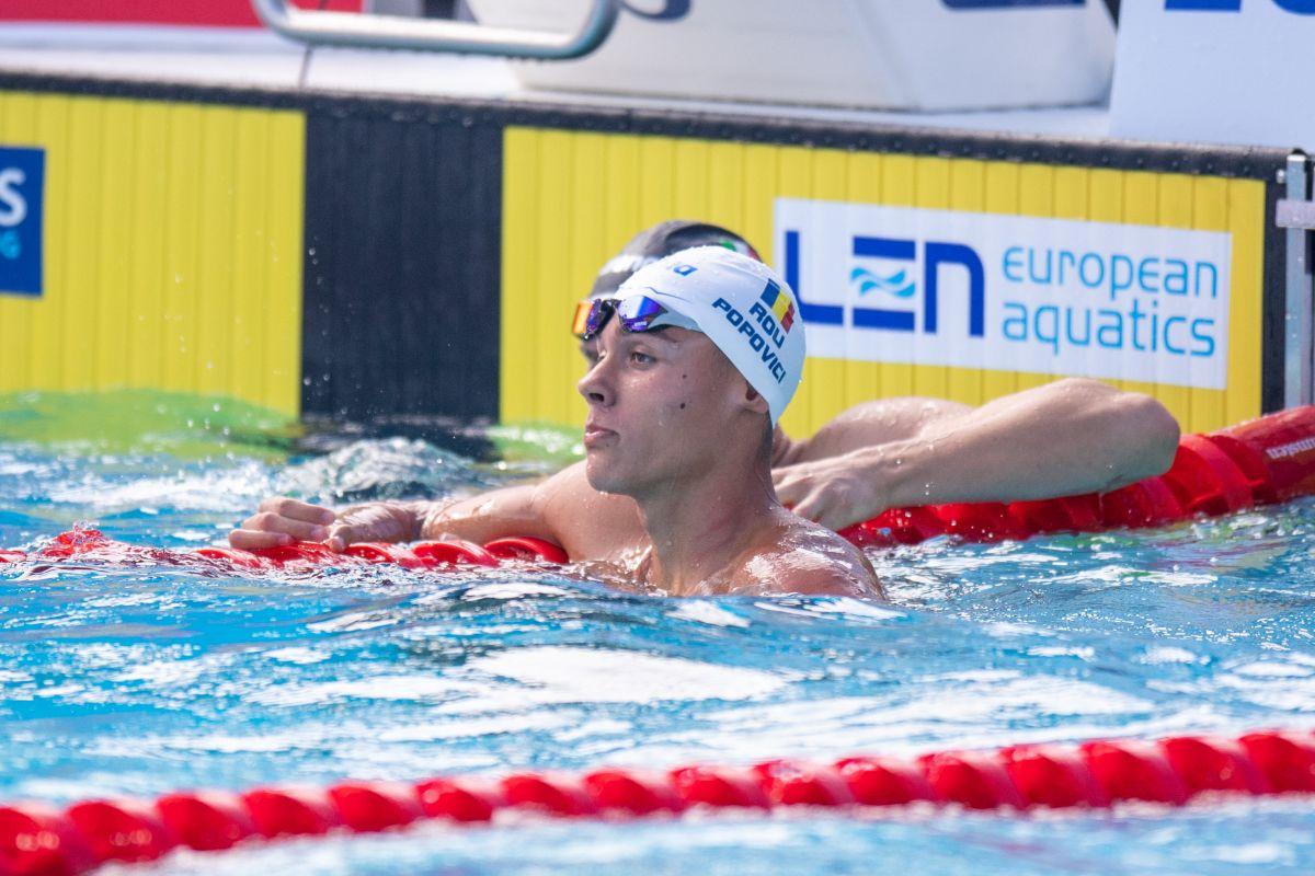 David Popovici, RECORD EUROPEAN în semifinala probei de 100 de metri liber de la CE! Rezultatele complete ale românilor
