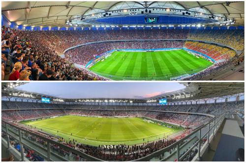 Comparație între numărul de spectatori la FCSB - Dunajska Streda, respectiv CSA Steaua - Metaloglobus