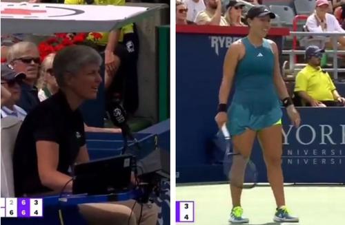 „Cotton Eye Joe”, melodia celor de la Rednex, a întrerupt un punct crucial al semifinalei de la Montreal dintre Iga Swiatek (1 WTA) și Jessica Pegula (3 WTA). Americanca s-a impus în cele din urmă, scor 6-2, 6-7(4), 6-4.