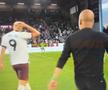 Pep Guardiola, furios la pauză cu Burnley! » S-a dus direct la Haaland, care marcase două goluri. Nici camera TV nu a scăpat