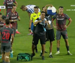 Abdallah și Politic s-au accidentat în Iași - Dinamo, foto: captură de ecran Prima Sport