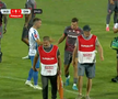 Abdallah și Politic s-au accidentat în Iași - Dinamo, foto: captură de ecran Prima Sport