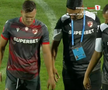 Abdallah și Politic s-au accidentat în Iași - Dinamo, foto: captură de ecran Prima Sport