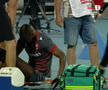 Abdallah și Politic s-au accidentat în Iași - Dinamo, foto: captură de ecran Prima Sport