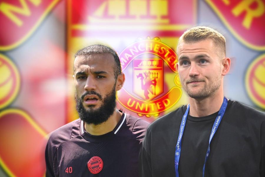 Noussair Mazraoui și Matthijs de Ligt vor juca din sezonul viitor pentru Manchester United / Foto: Imago Puzzle complet » Afacere de 87,5 milioane pe axa Bayern - Manchester United - West Ham!