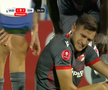 Abdallah și Politic s-au accidentat în Iași - Dinamo, foto: captură de ecran Prima Sport