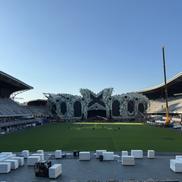 Cum arată gazonul de pe Cluj Arena, după Untold X/ foto: Facebook @Mihai Tișe