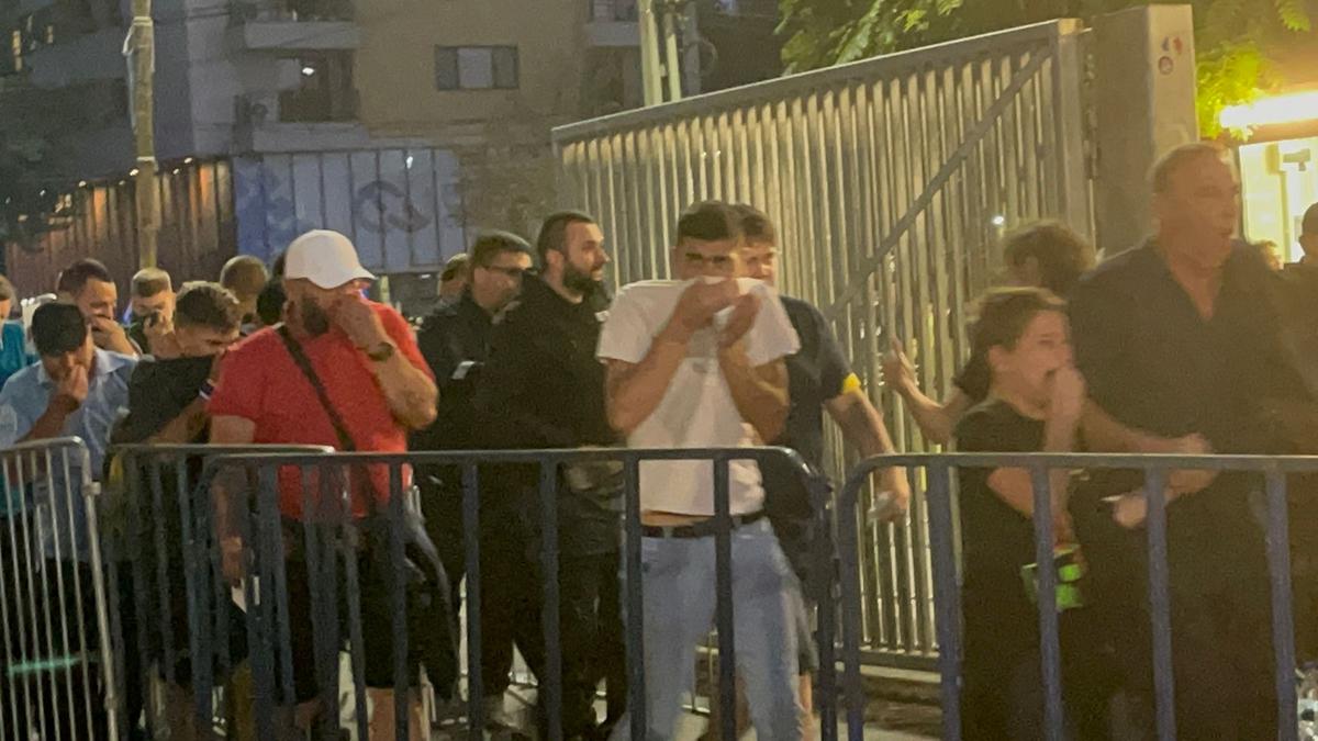 Intervenția Jandermeriei înainte de FCSB - Dinamo / FOTO: Vlad Nedelea