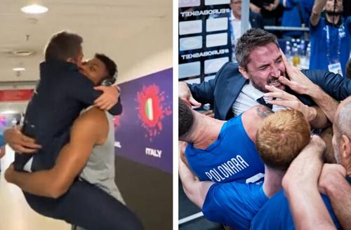 Gianmarco Pozzecco, selecționerul naționalei de baschet masculin a Italiei, a făcut spectacol după calificarea în sferturile de finală ale Campionatului European.