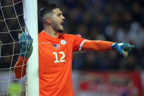 Arijanet Muric, în meciul Kosovo - Anglia  0-4, din preliminariile EURO 2020. 
Foto: Imago
