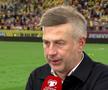 Selecționerul Edi Iordănescu și-a felicitat elevii pentru dăruire și admite că s-a temut pentru un eșec la „masa verde”.  / FOTO: Captură @antena sport