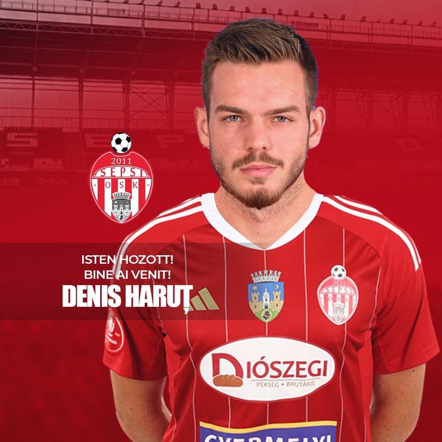 Denis Haruț, prezentat la Sepsi, foto: Facebook Sepsi OSK Denis Haruț a fost prezentat în Superliga: „Îi urăm mult succes!”