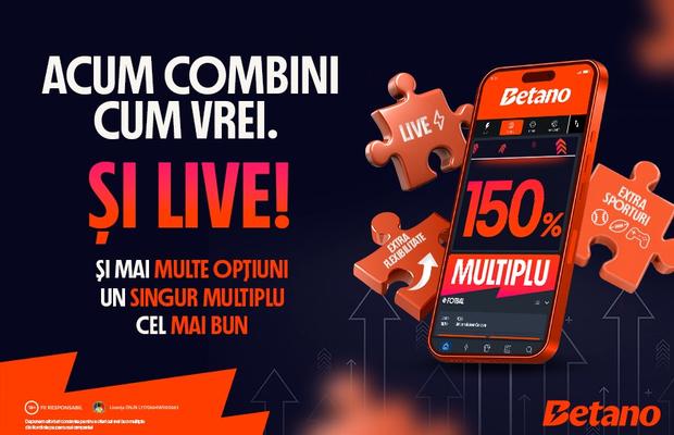 Spectacol pe teren, extra câștiguri generoase pe bilet – Multiplu Betano te așteaptă!