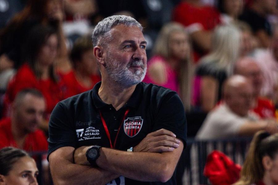 Carlos Viver, antrenorul Gloriei Bistrița. Foto: Facebook Gloria Bistrița, înfrângere la limită cu Metz în Liga Campionilor