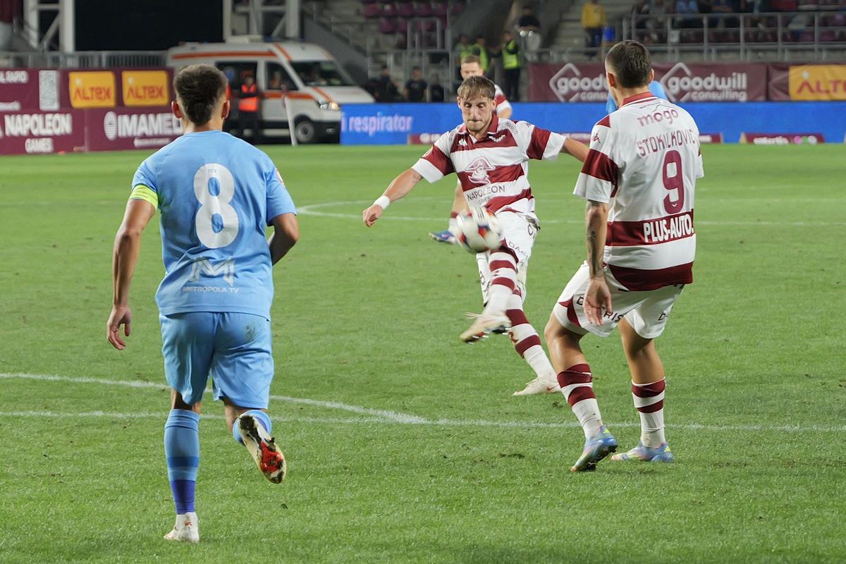 Rapid - Voluntari, faze din timpul meciului