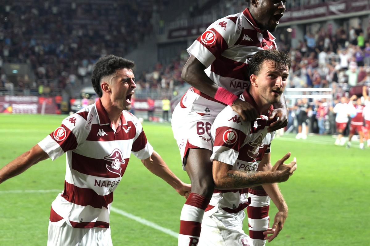 Rapid - Voluntari, faze din timpul meciului