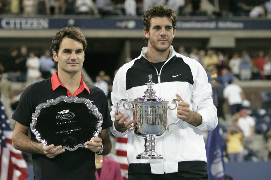Roger Federer și Juan Martin del Potro la US Open 2009 FOTO Imago Images Del Potro, campion la US Open, a mers la New York doar după ce a pregătit călătoria cu psihologul: „Dacă aș fi știut că acel titlu avea să mă coste atât, m-aș fi gândit de două ori”