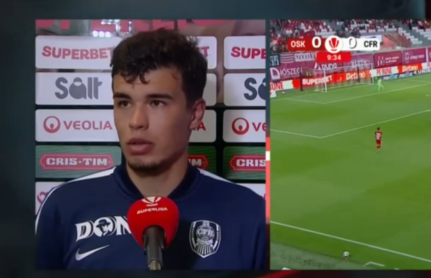 După debutul pentru CFR Cluj, Cristian Ignat a dezvăluit: „Mereu am căutat asta”