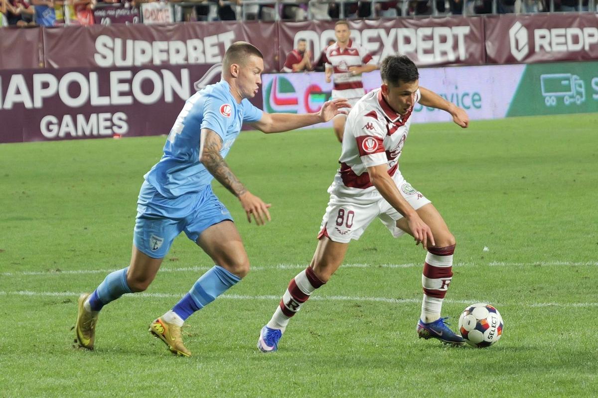Rapid - Voluntari, faze din timpul meciului