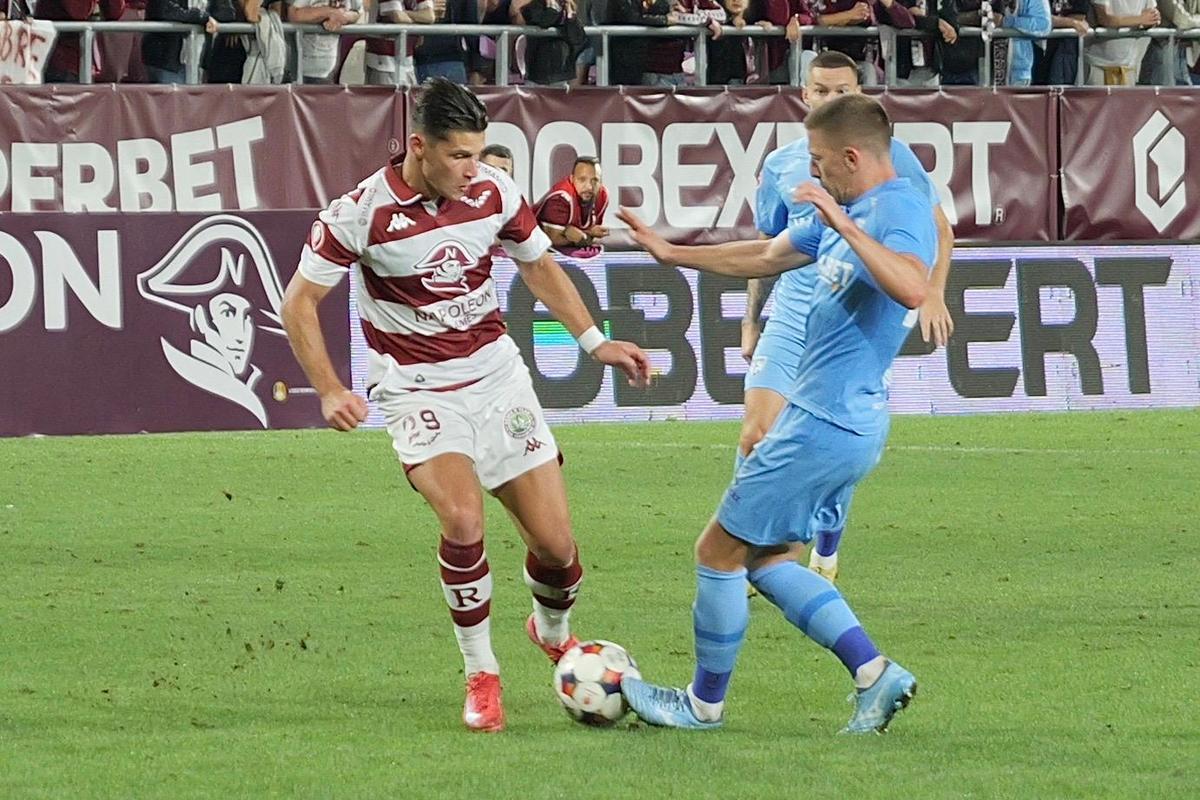 Rapid - Voluntari, faze din timpul meciului