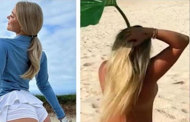 Imagini interzise: de la golf, s-a filmat goală-pușcă prin nisip! „Ce naiba e asta?”