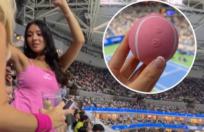 O fană a realizat cu stupoare ce era, de fapt, „mingea” roz primită cadou la US Open