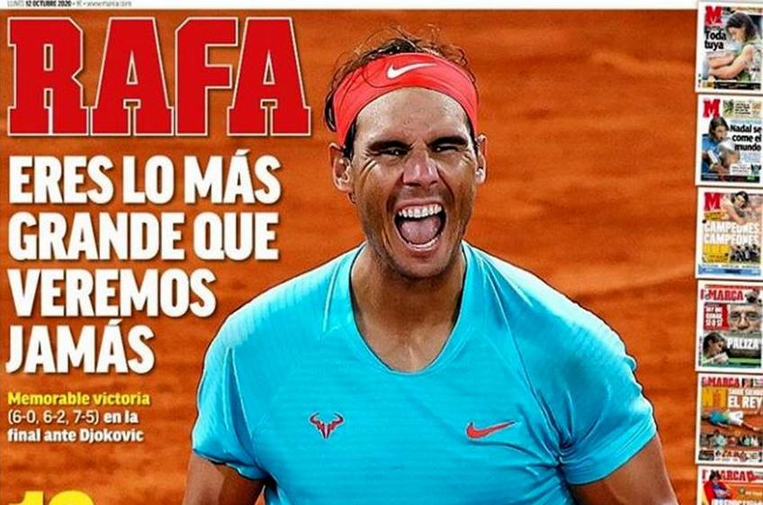 Marca, AS, Mundo Deportivo sau L'Equipe au pregătit câteva pagini întâi de colecție în cinstea marelui campion iberic