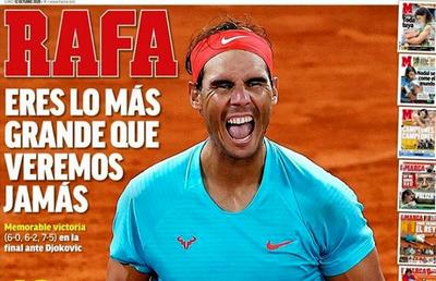 Roland Garros. Presa internațională, cuvinte memorabile pentru Rafael Nadal: „Ești cel mai mare pe care îl vom vedea vreodată!”