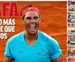 Marca, AS, Mundo Deportivo sau L'Equipe au pregătit câteva pagini întâi de colecție în cinstea marelui campion iberic