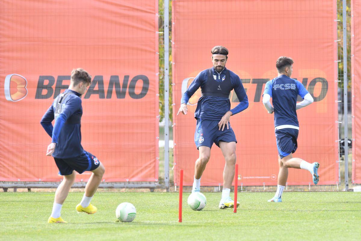 Antrenament FCSB înaintea returului cu Silkeborg