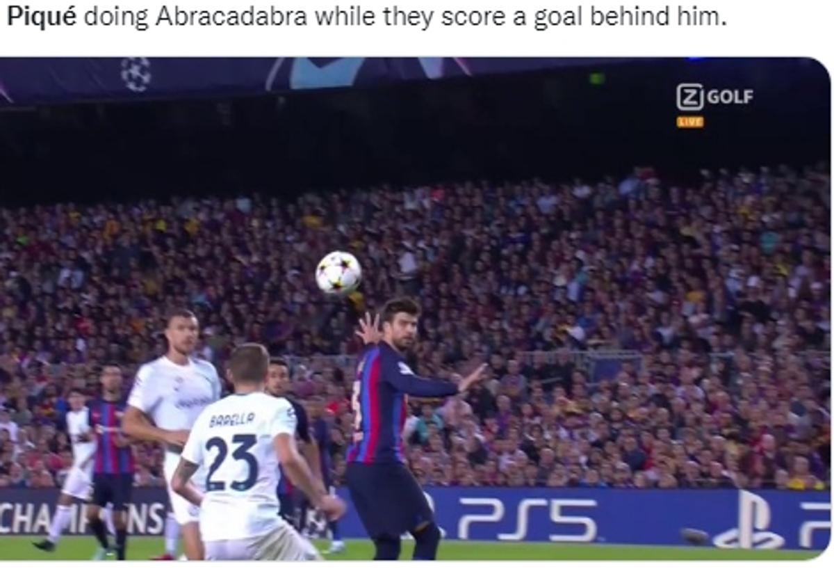 Internetul râde de Pique după gafa din Barcelona - Inter » Cele mai tari glume la adresa fundașului