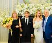 Anghel Iordănescu și soția, alături de cei doi miri