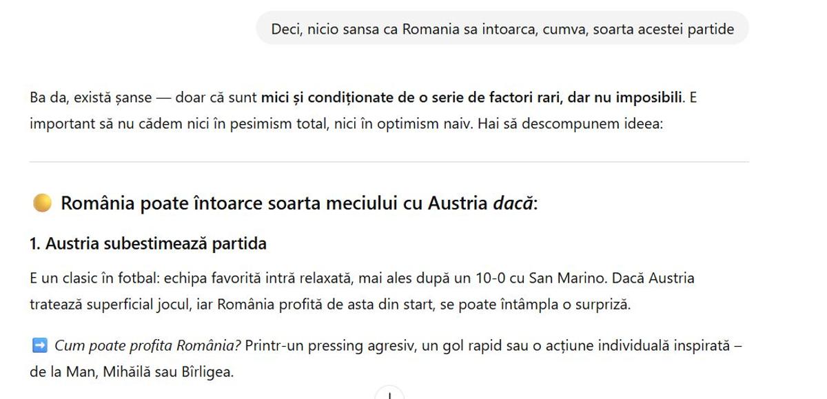 Inteligența artificială a analizat toate scenariile din România - Austria