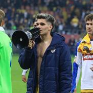 Dennis Man, Ianis Hagi și Ionuț Radu după România - Austria, preliminariile Campionatului Mondial / FOTO: GSP.ro