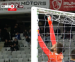 U Cluj - Rapid, întrerupt 4 minute după ce s-a rupt plasa / FOTO: captură @Prima Sport