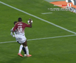 U Cluj a solicitat un penalty în meciul cu Rapid după un posibil henț al lui Sheriff Sinyan / FOTO: captură @Prima Sport